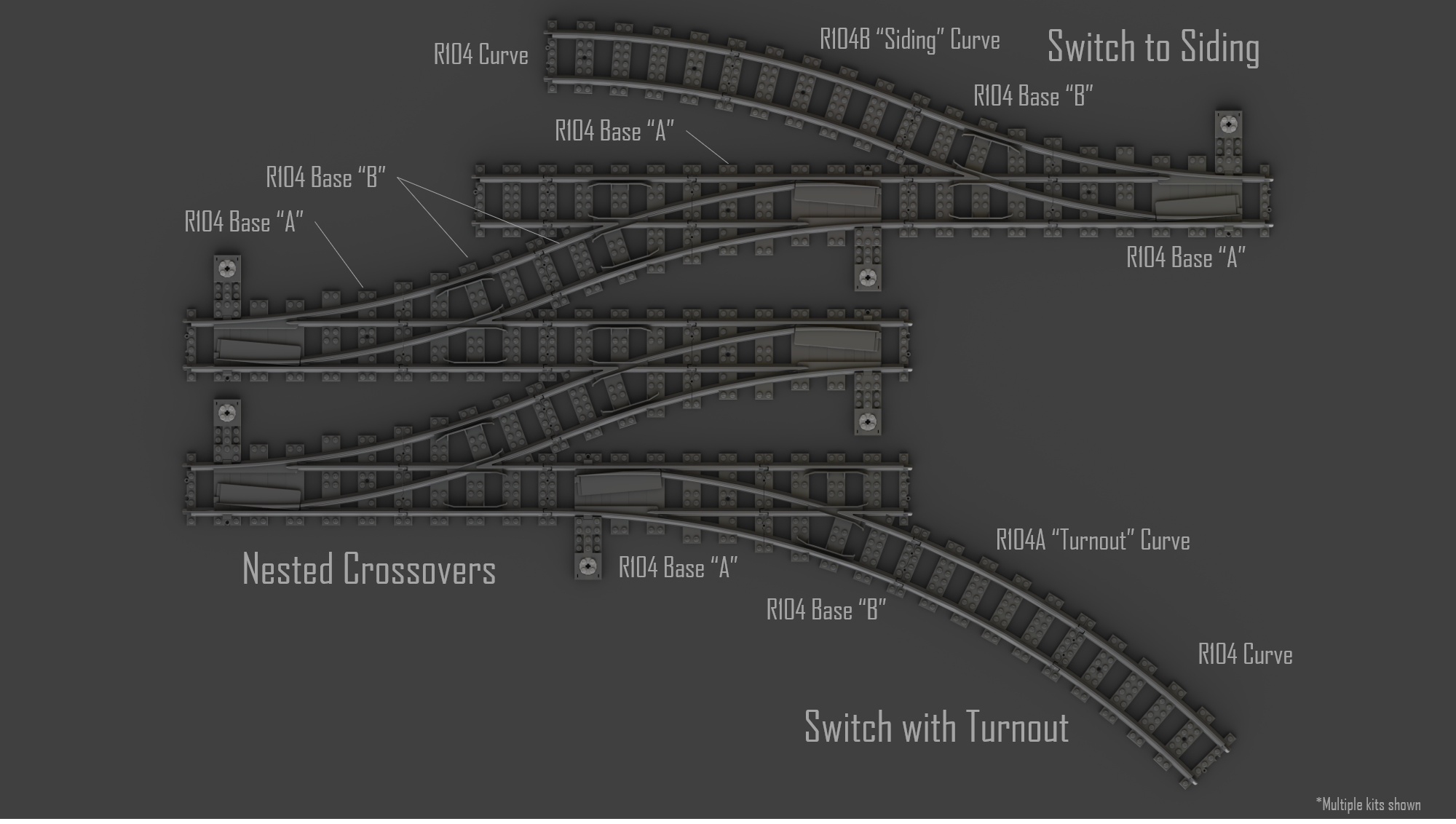R104 Switch Track Kits