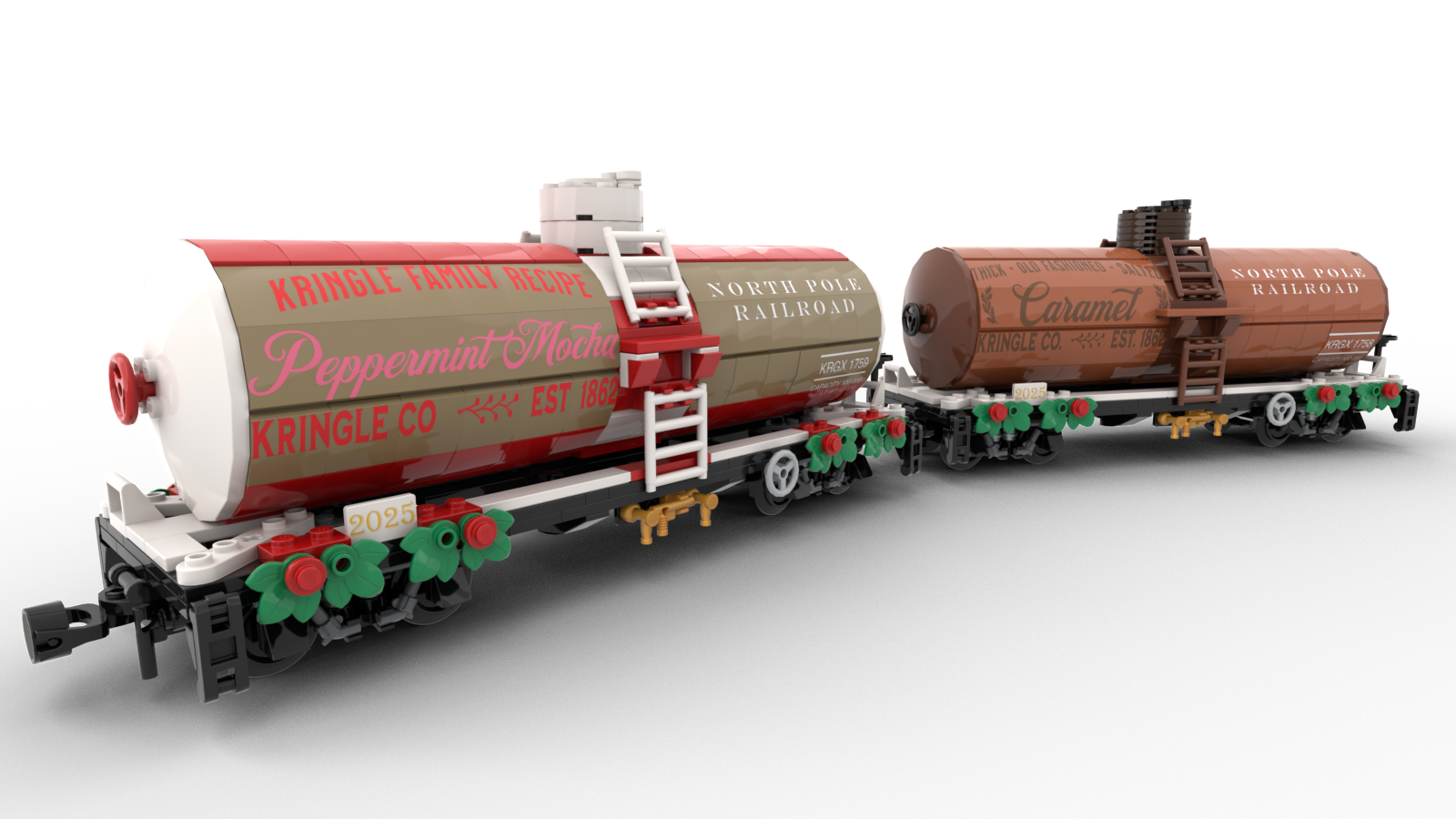 NPRR Caramel and Peppermint Mocha Tank Cars  (2025 Railcars)