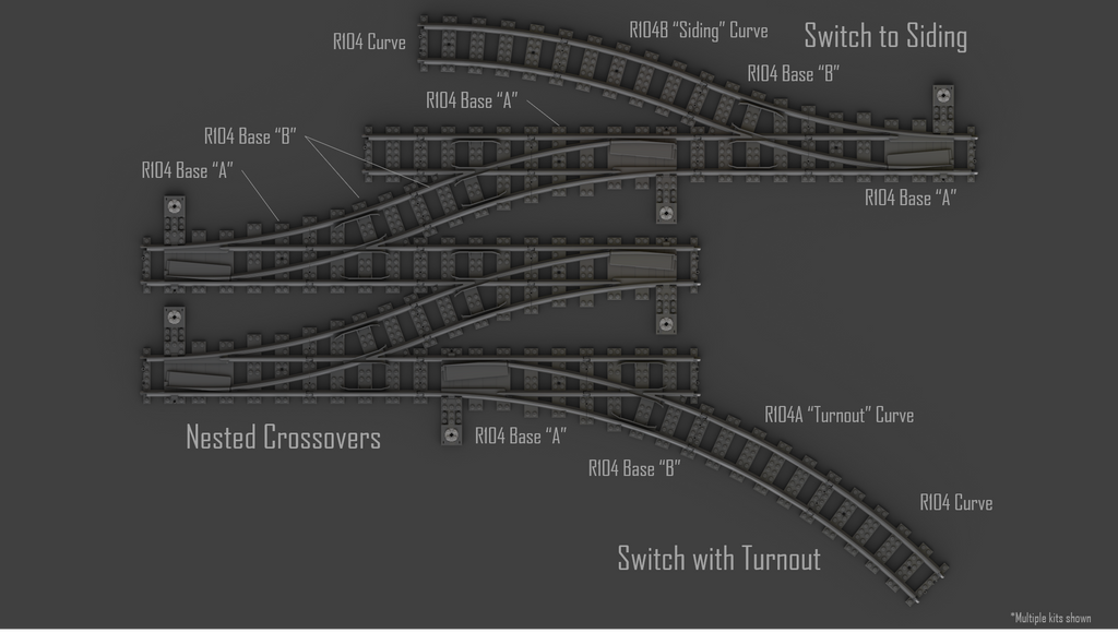 R104 Switch Track Kits